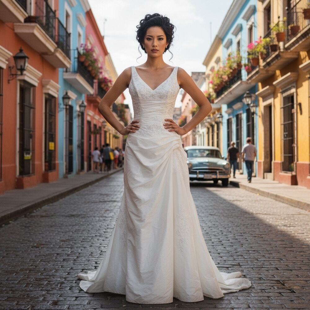 Cosmobella Sleeveless Near white wedding dress size 4